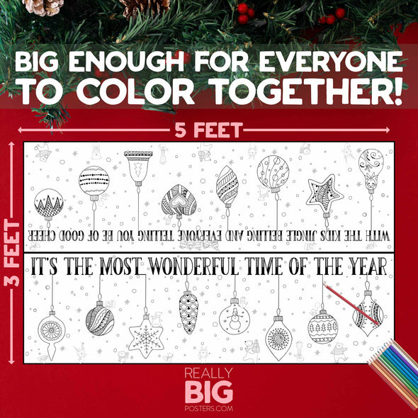 Huge Christmas Coloring Poster