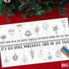 Christmas Table Cover Coloring Poster