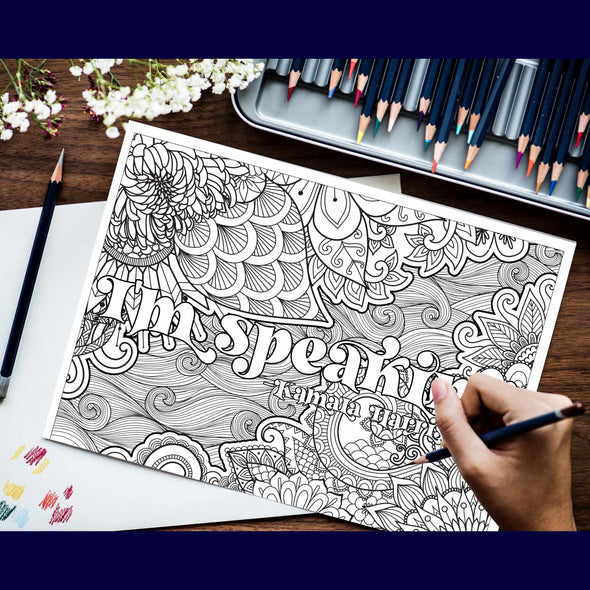 I'm Speaking Coloring Page **Instant Digital Download**