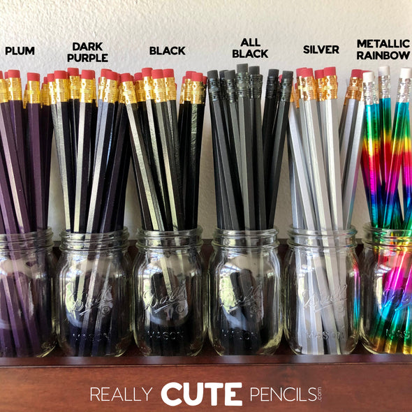 Mix & Match Colors, Set of Six Personalized #2 Pencils