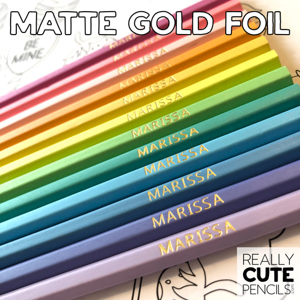 Set of 12 Personalized Colored Pencils, Pastels
