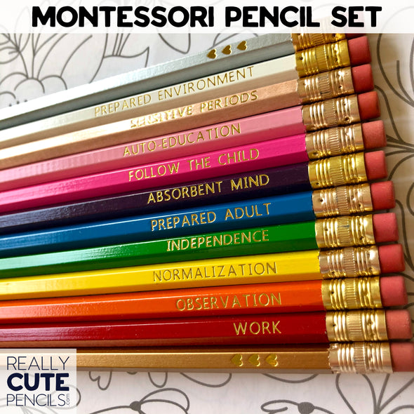 Montessori Pencil Set, Bold Rainbow *READY TO SHIP*