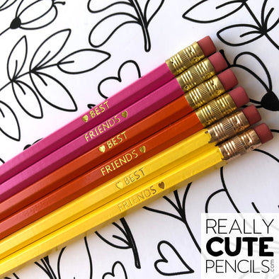 Set of Six Personalized #2 Pencils, Tutti Frutti
